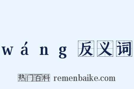 wáng反义词是什么意思的图片